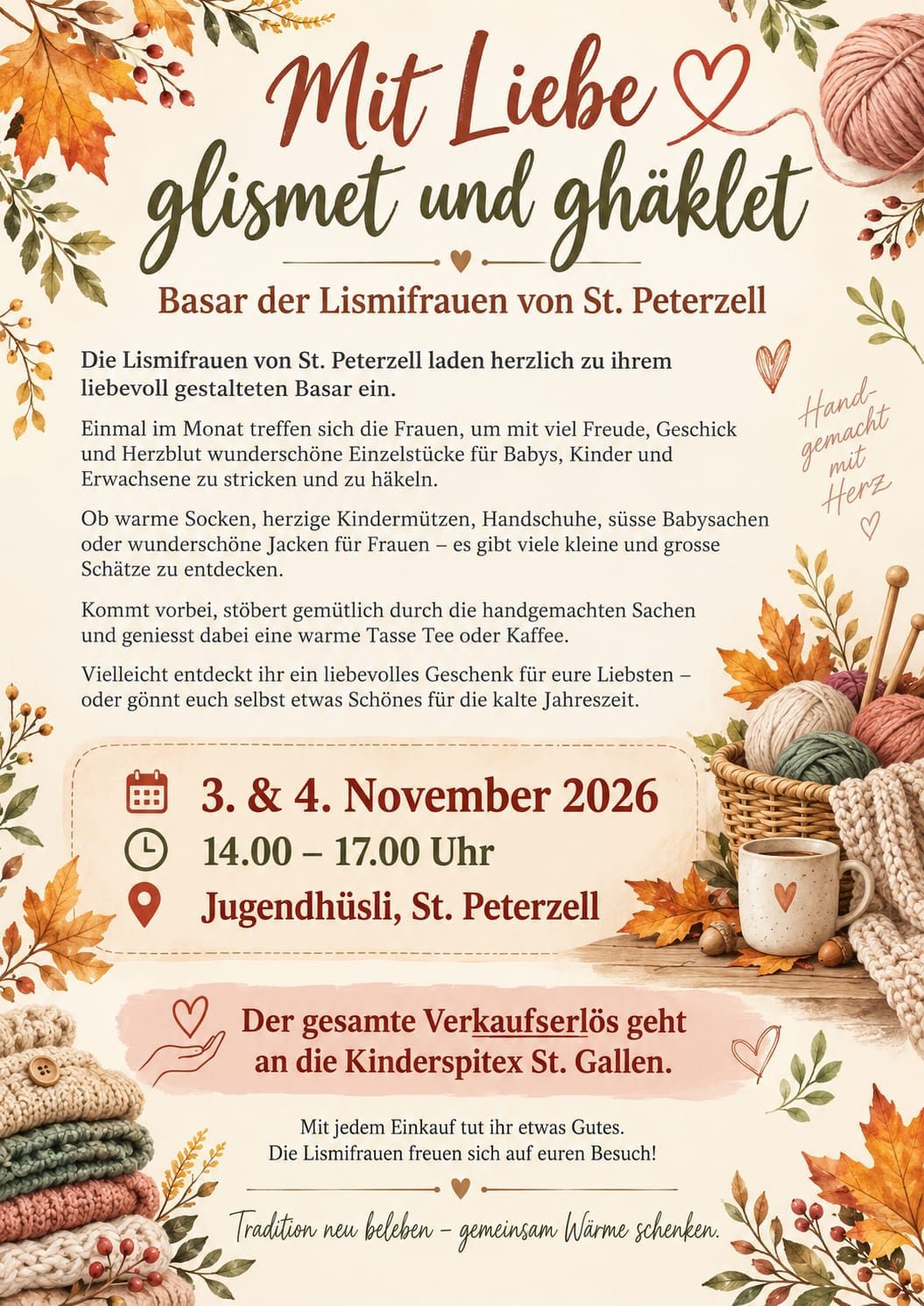 Mit Liebe glismet und ghäklet