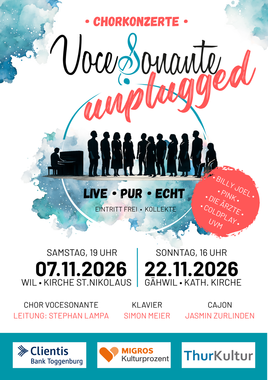 Chorkonzerte: VoceSonante unplugged