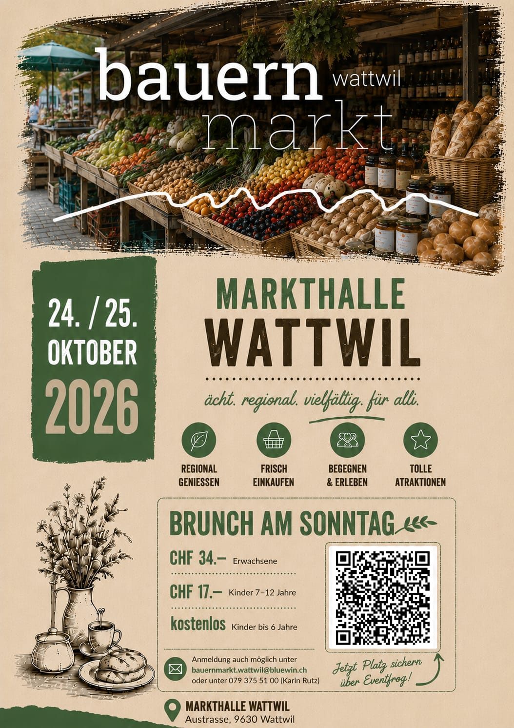 Bauernmarkt Wattwil 24/25 Okt.