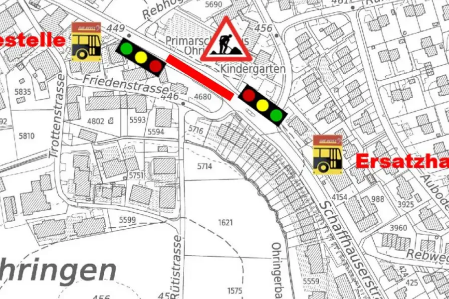 Bus 676: Die Haltestelle Friedenstrasse zieht um